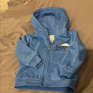 Nike Blue Kids Hoodie with Cloud and Star Design